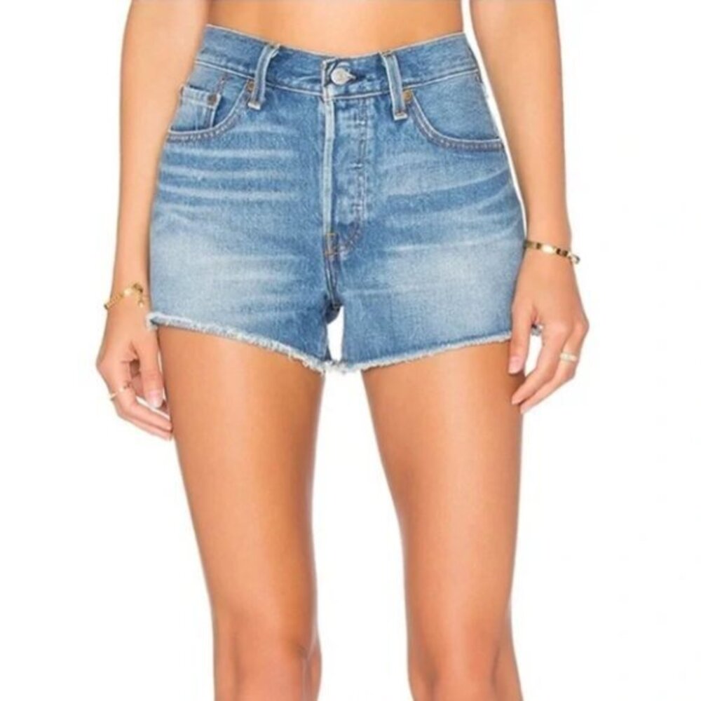 Levi’s 501 High Rise‎ Denim Cutoff Shorts Sierra Oasis Size 32